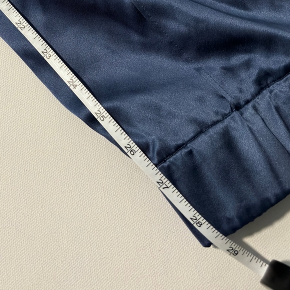 Fleur Du Mal caspian blue silk track pants with elasticized waist jogger S - Picture 8 of 8